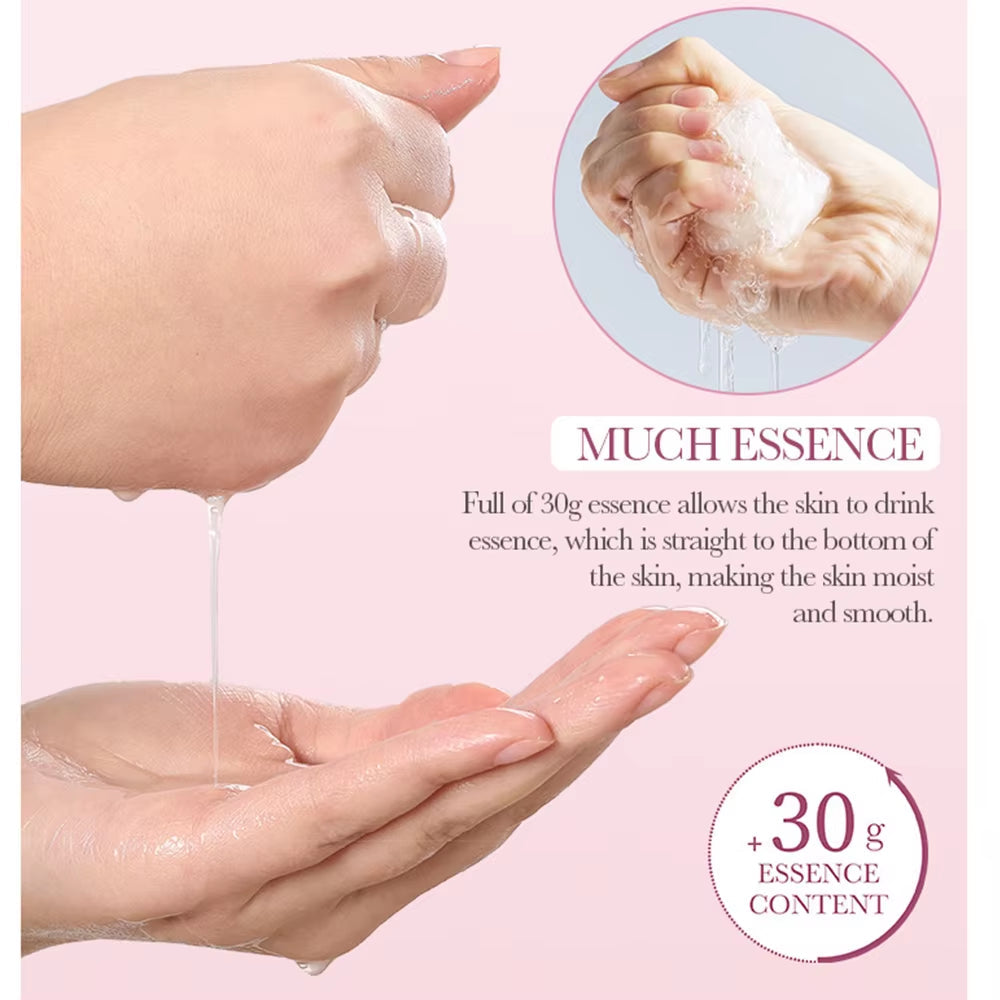 12Pc Rose Flower Extract Face Mask Korean Whitening Sheet Mask Moisturizing Mask Nourishing Skincare Facial Korean Fresh Product