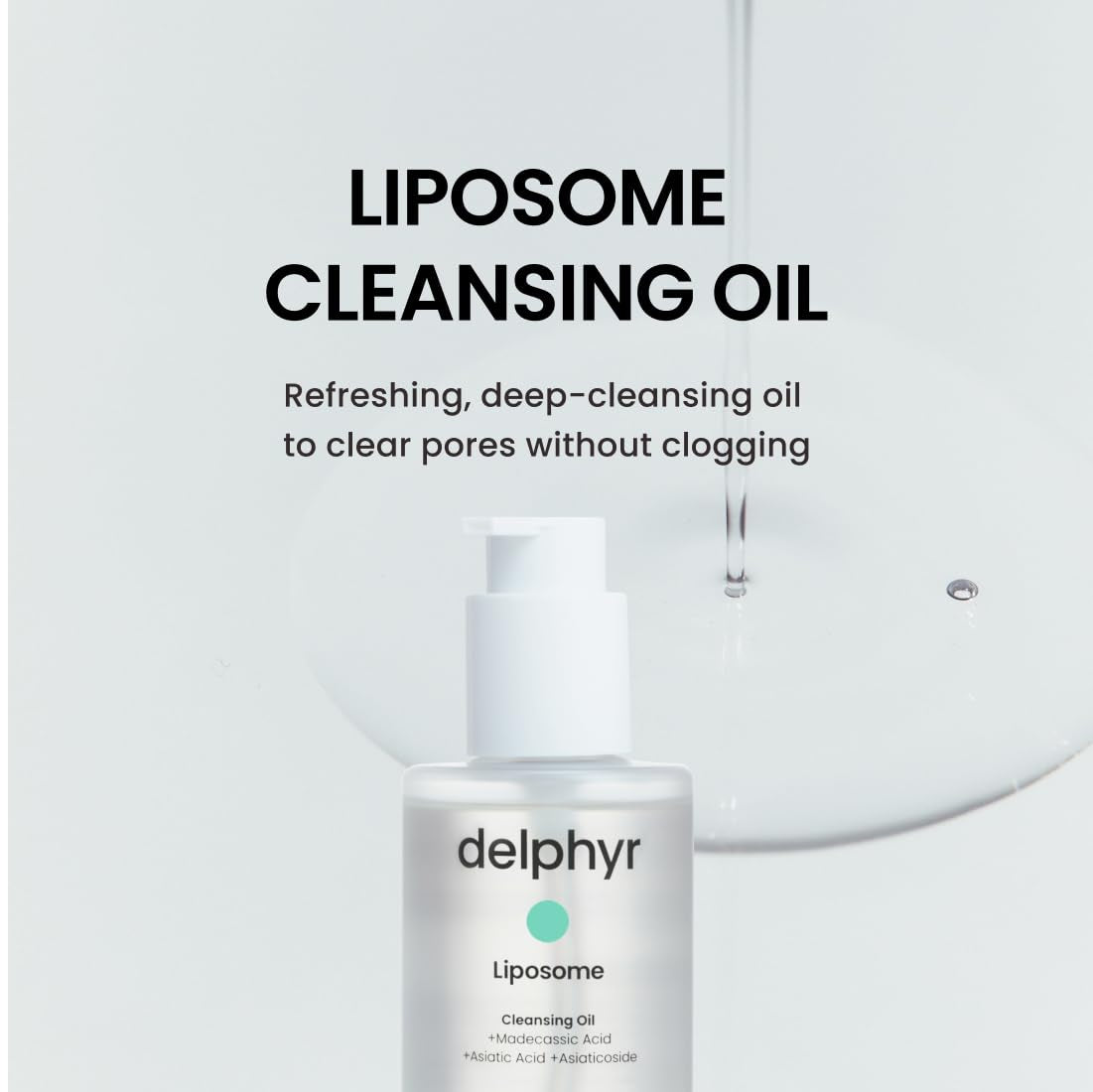 Liposome Daily Cleansing Oil, Gentle Makeup & Blackhead Remover for Sensitive Skin with Centella Asiatica TECA, Korean Skincare for Trouble Care (6.76 Fl. Oz., 200Ml)