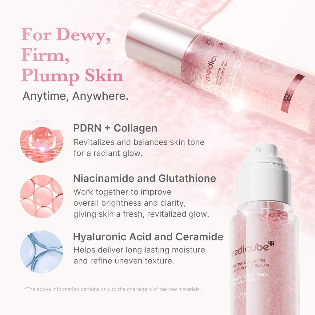 Medicube PDRN Pink Collagen Glow Jelly Mist Serum