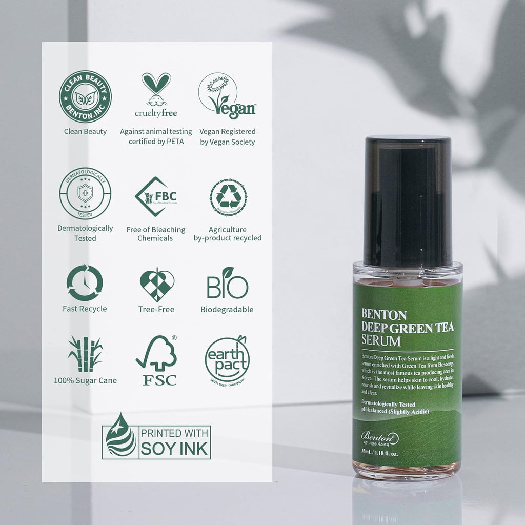 Deep Green Tea Serum 30Ml (1.01 Fl.Oz.)_New - Nourishing & Hydrating Facial Serum for Oily and Sensitive Skin, Skin Soothing