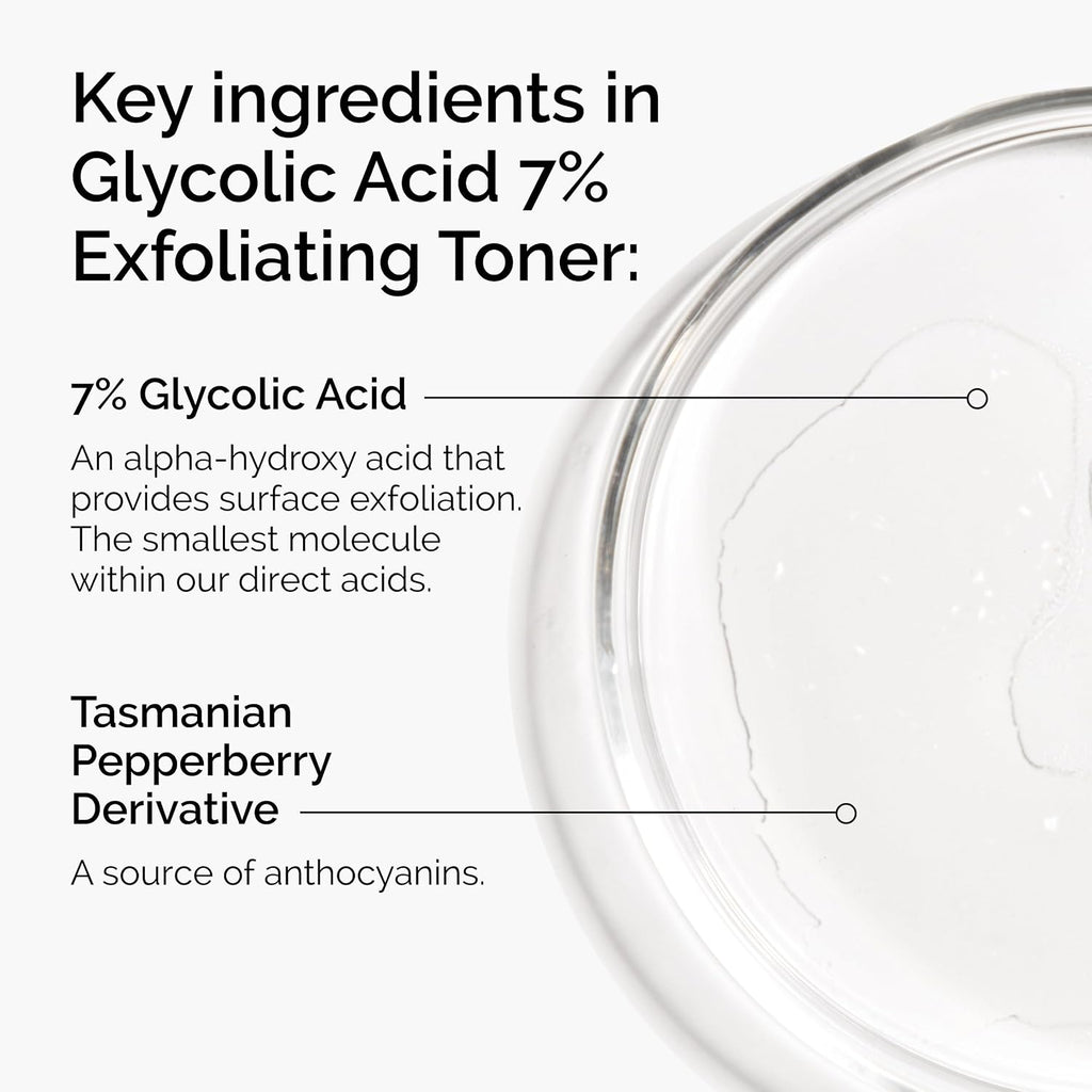 The Ordinary Glycolic Acid 7% Exfoliating Toner, Brightening and Smoothing Daily Toner for More Even-Looking Skin Tone