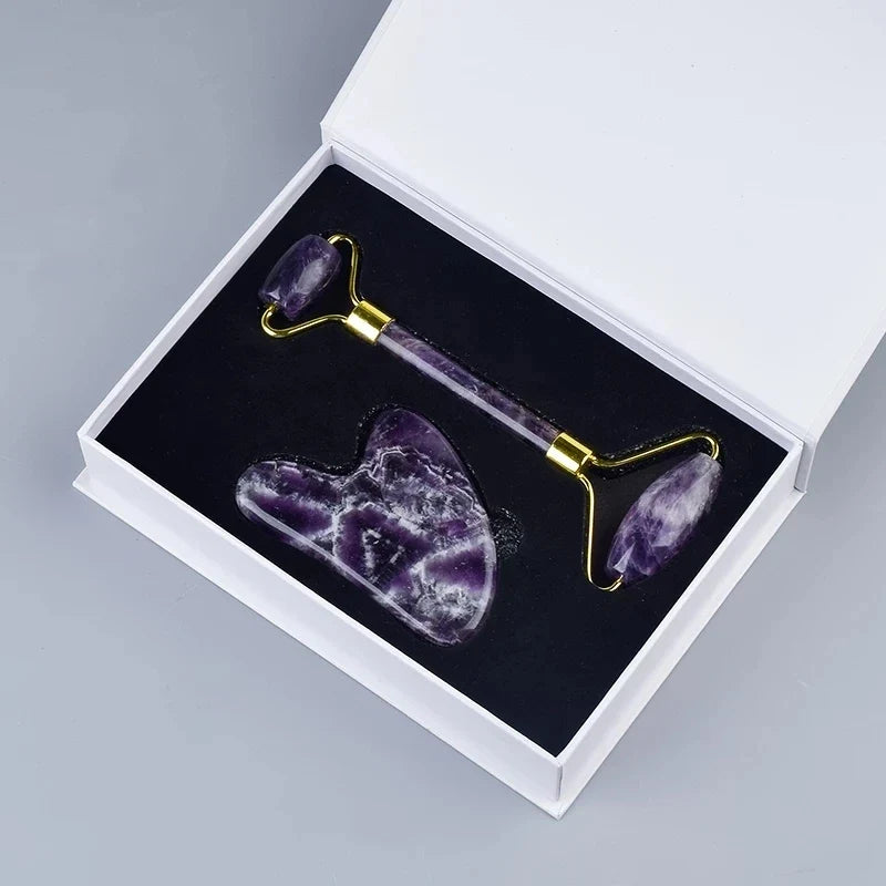 Amethyst Crystal Gua Sha & Anti-Cellulite Roller