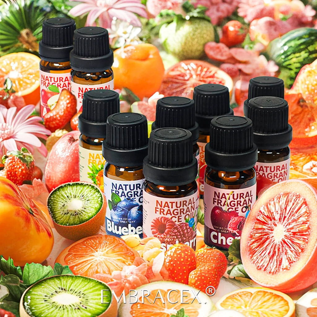 27 Type Fruit Essential Oils Fruit Perfumes Fragrance Oil for Diffuser Candles Making -Strawberry Lemon Peach Banana Mango