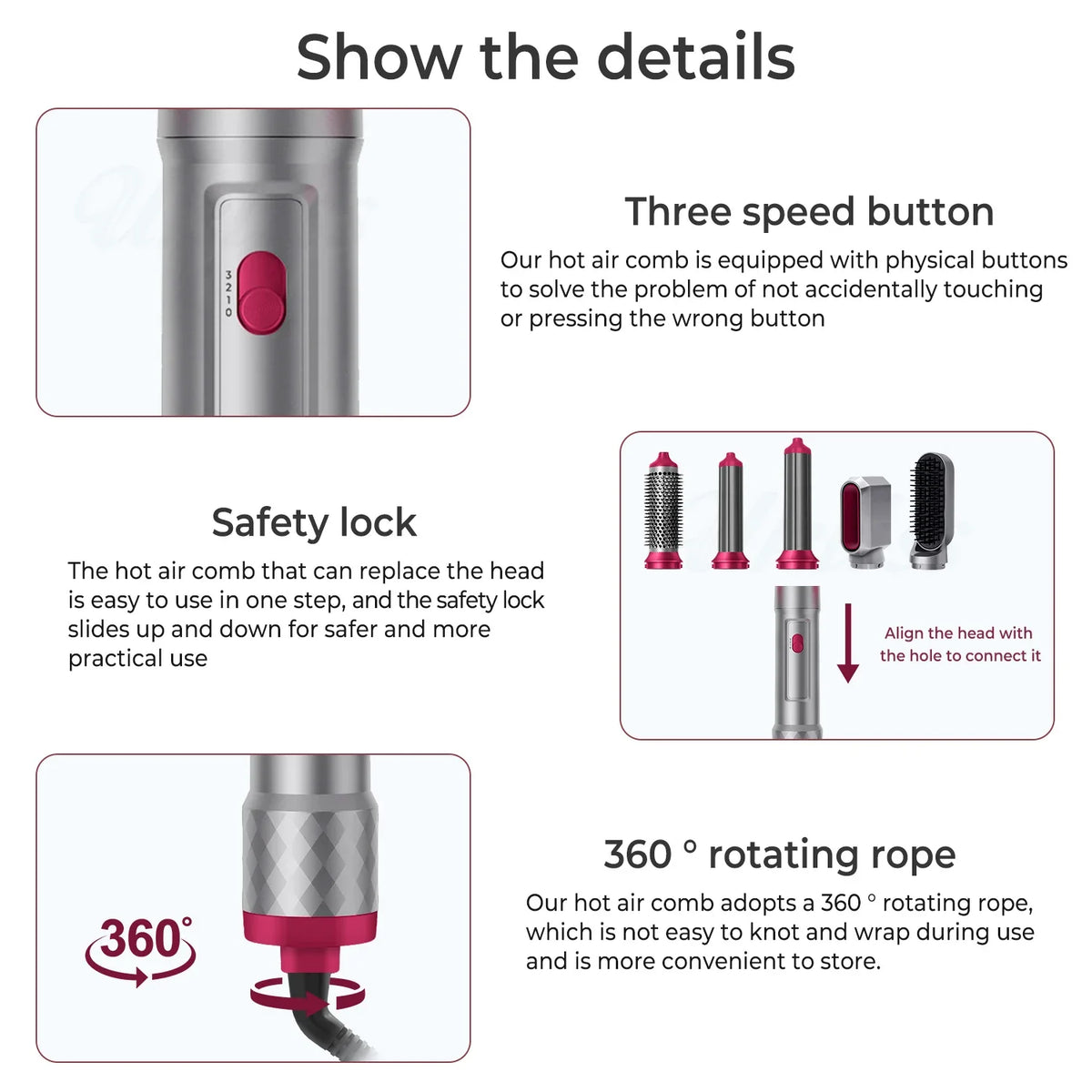 5-in-1 Negative Ion Hot Air Styling Brush