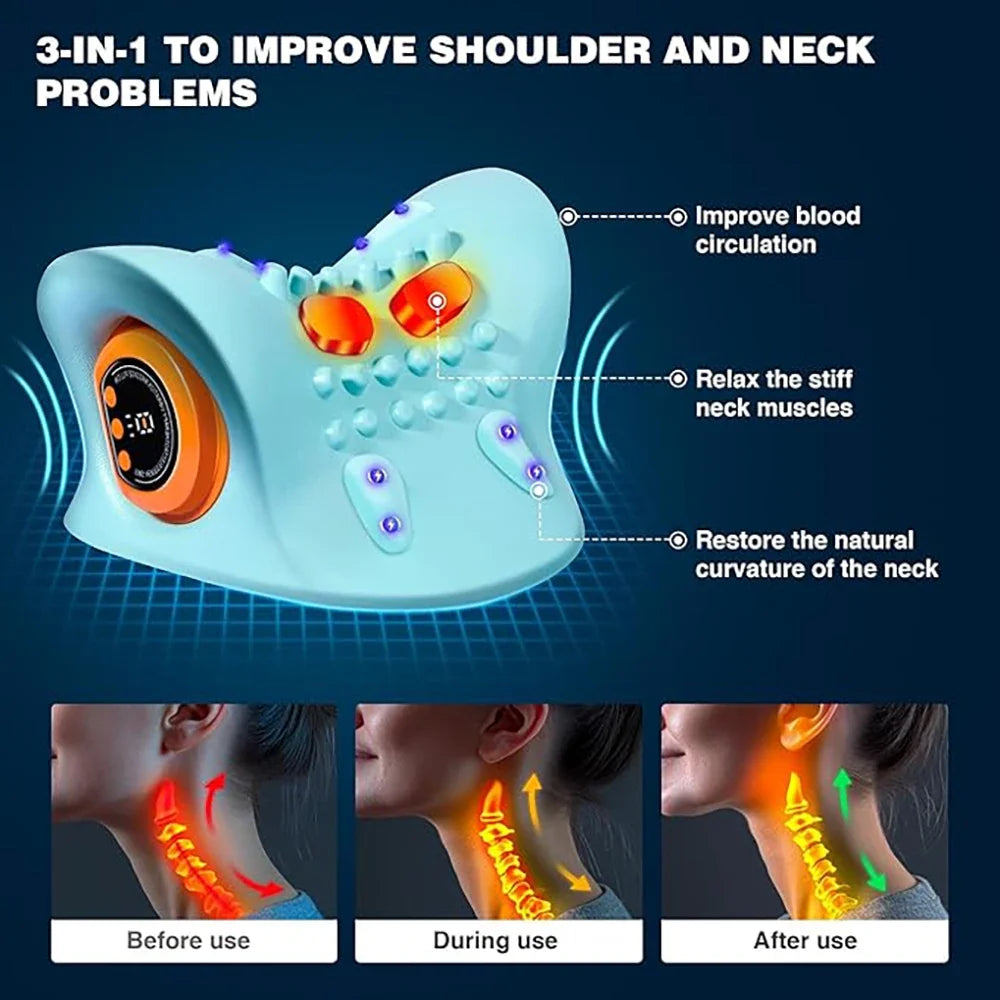 EMS Wireless Neck Massager with Remote Control