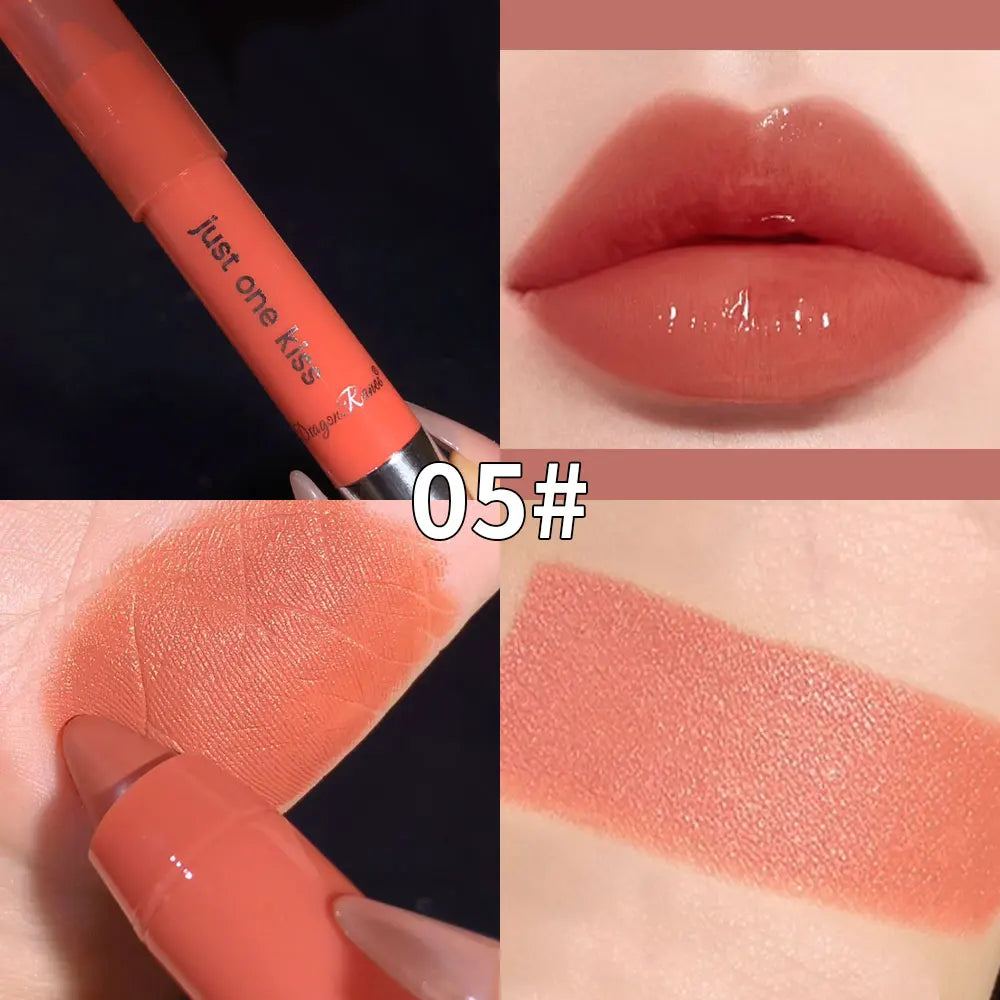 Bright Lipstick Easy to Color Lipstick Color Moisturizing Lip Gloss Easy to Color Lip Glaze Rotating Bright Lipstick Pen Lip Gloss Lipstick European and American Style Nude Brown Red Pink Lipstick Masquerade Lipstick Pen Lip