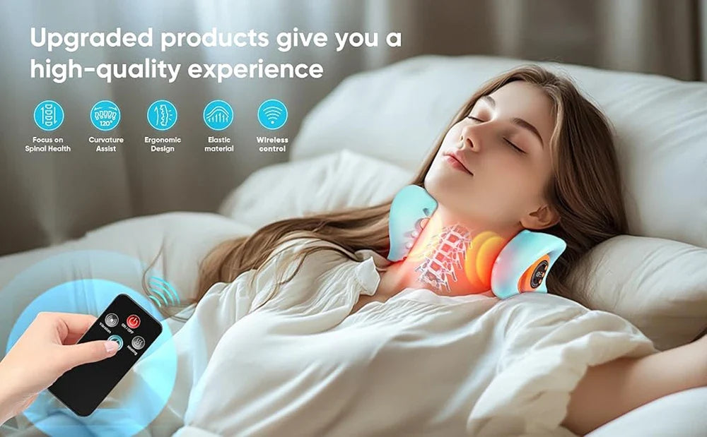EMS Wireless Neck Massager with Remote Control