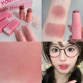 SHAQINUO Energizing Blush Stick - Natural Matte Finish, Creamy Texture, Easy to Blend for a Youthful Glow