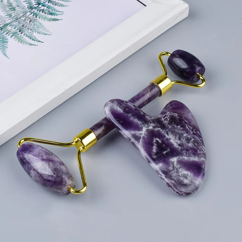 Amethyst Crystal Gua Sha & Anti-Cellulite Roller