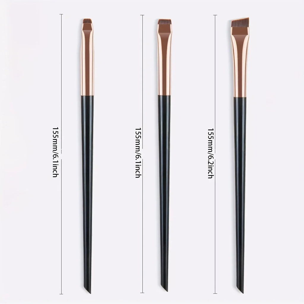 3pcs Makeup Brush Set,Blade eyeliner brush fine oblique head eyebrow brush outline eyeliner ultra-thin eye shadow brush makeup b