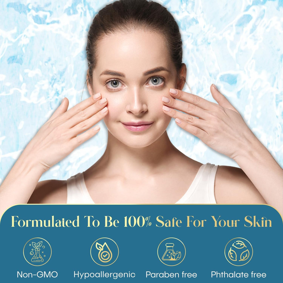 Hyaluronic Acid & Collagen Wrinkle Reducing Serum - Deep Hydration, Plumps & Smooths Skin - Dermatologist Tested, Clean Beauty, Korean Skin Care - 1.69 FL.OZ.