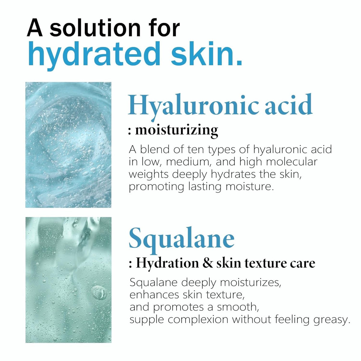 SKIN627 Daily Face Moisturizer, Face Cream, Facial Cream 1.76 Oz Korean Skin Care Korean Moisturizer (Hyaluron with Squalane)