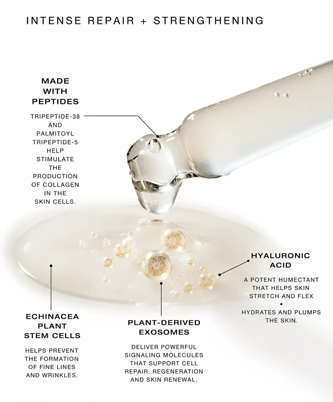 The Plant Stem Cell Serum with Peptides + Plant  Derived Exosomes